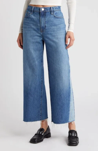 Frame Le Jane Raw Hem Crop Wide Leg Jeans In Shylock