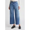 Frame Le Jane Raw Hem Crop Wide Leg Jeans In Shylock