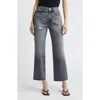Frame Le Jane Raw Hem High Waist Ankle Wide Leg Jeans In Zurich