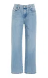 Frame Le Jane Ankle Cropped High-rise Straight-leg Jeans In Blue