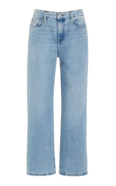 Frame Le Jane Ankle Cropped High-rise Straight-leg Jeans In Blue