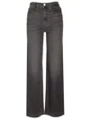 Frame Le Crop Mini Boot Raw Fray Jeans In Black