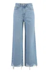 Frame Le Jane Wide Crop Jeans In Blue
