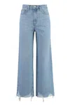 Frame Le Jane Wide Crop Jeans In Denim