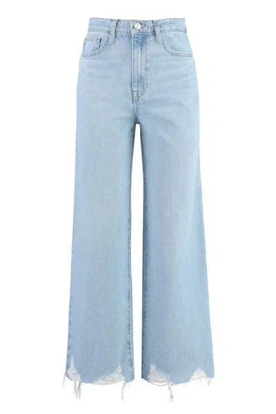 Frame Le Jane Wide Crop Jeans In Denim