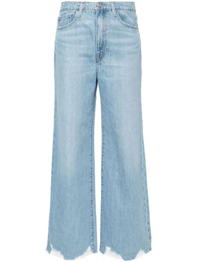 Frame Le Jane Wide Crop Jeans In Navy