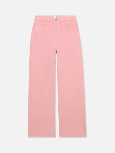 Frame Le Jane Wide Crop Jeans In Pink