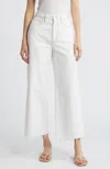 Frame Le Jane Wide Fray Jeans In Au Natural Clean