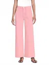 Frame Le Jane Wide Leg Crop Jean In Washed Dusty Pink In Purple