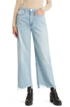 FRAME FRAME LE JANE WIDE LEG FRAYED CROP JEANS