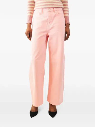 Pre-owned Frame Le Jane Wide-leg Jeans In Pink