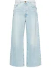 Frame Le Low Babby Low-rise Wide-leg Jeans In Blue