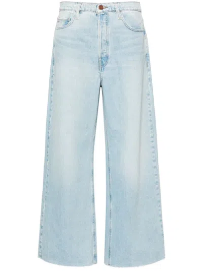 Frame Le Low Babby Wide Leg Jeans In Blue