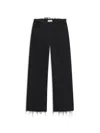 Frame Le Low Baggy Wide Leg Trimmed Jeans Pants In Blue