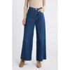 Frame Le Low Baggy Wide Leg Jeans In Blindspot Raw Fray