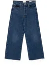 Frame Le Low Baggy Wide-leg Jeans In Blue