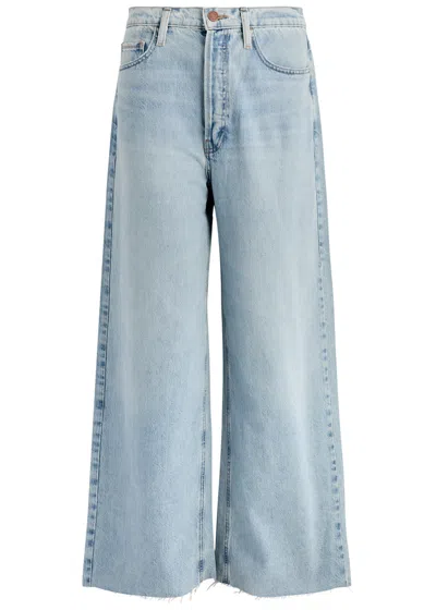 Frame Le Low Baggy Wide-leg Jeans In Blue
