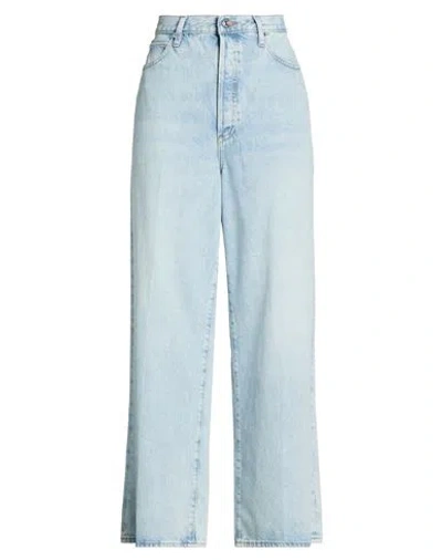 Frame Le Low Baggy Wide Leg Woman Jeans Blue Size 29 Recycled Cotton, Recycled Lyocell