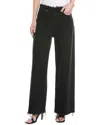 Frame Le Low Baggy Wide Leg Trimmed Jeans Pants In Black