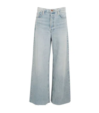 Frame Le Low Wide-leg Jeans In Blue