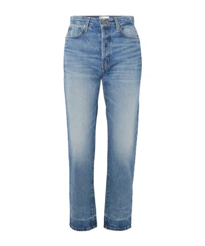 Frame Le Mec Belt Loop Jeans In Blue