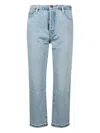 Frame The Vertical High Waist Ankle Relaxed Straight Leg Jeans