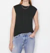Frame Le High Rise Cotton-jersey Tank In Black