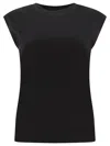 Frame Le High Rise Muscle Tee Noir In Black