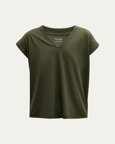 FRAME LE MID RISE V-NECK TEE