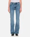 Frame 'le Mini Boot' Blue Jeans With Flared Leg In Cotton Blend Woman In Blue
