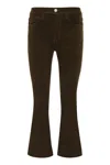 Frame Le Mini Boot Corduroy Trousers In Brown