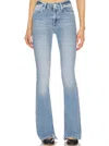 Shop Frame Le Mini Boot Denim Raw Slit Jeans In Galeston In Multi