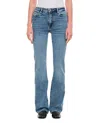 Frame Le Mini Boot Flared Jeans In Blue