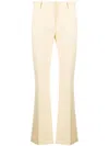 Frame Le Mini Boot Flared Trousers In Yellow