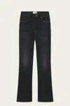 Frame Le Crop High Waist Raw Hem Mini Bootcut Jeans