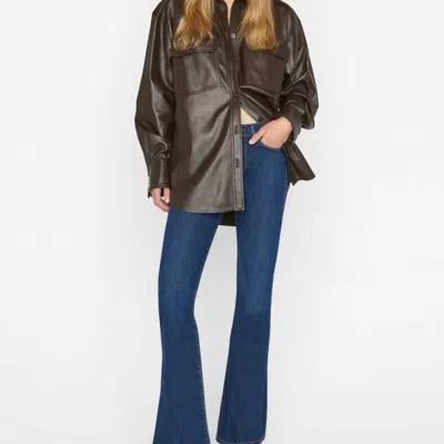 Frame Le Mini Boot Outseam Slit Jeans In Blue