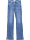 Frame Le Mini Mid-rise Bootcut Jeans In Blau