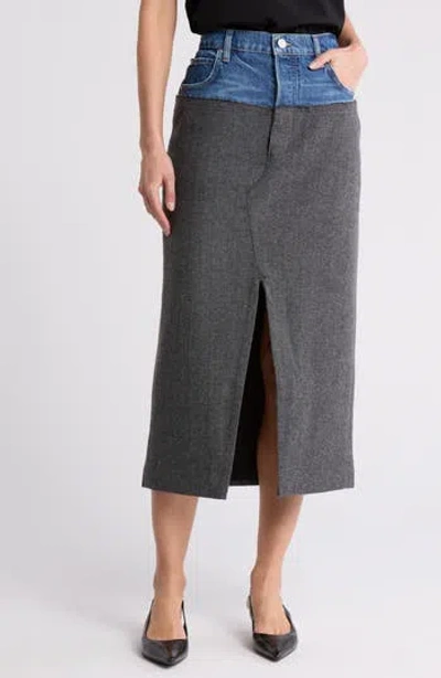 FRAME FRAME LE MIX MIDI SKIRT