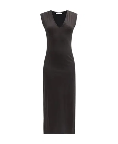 Frame Le Muscle V-neck Dress In Black
