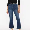 Frame Le One Crop Mini Boot Denim In Hanbury In Blue