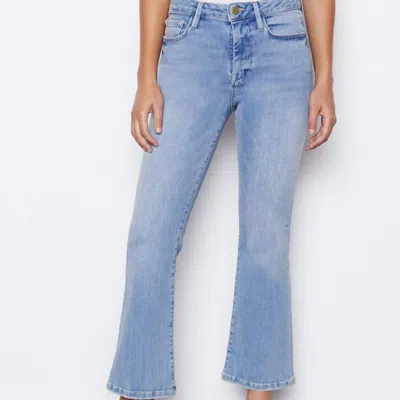 Frame Le One Crop Mini Boot Jean In Caspio In Blue