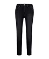 Frame Le One Skinny Cropped Jeans In Black