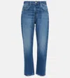 Frame Le Slouch Mid-rise Straight Jeans In Blue