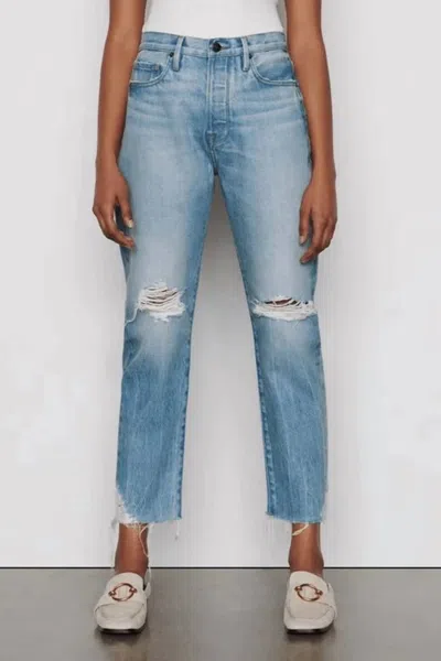 Frame Le Original Straight Leg Jean In Limelight Chew In Blue