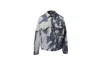 Frame Le Oversized Splash Jacket In Blue Denim In Multi