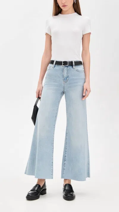 Frame Le Palazo Crop Jean In Tribute Raw After In Blue