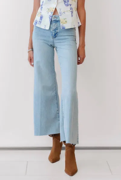 Frame Le Palazzo Crop Flare Jeans In Tribute Raw After In Multi