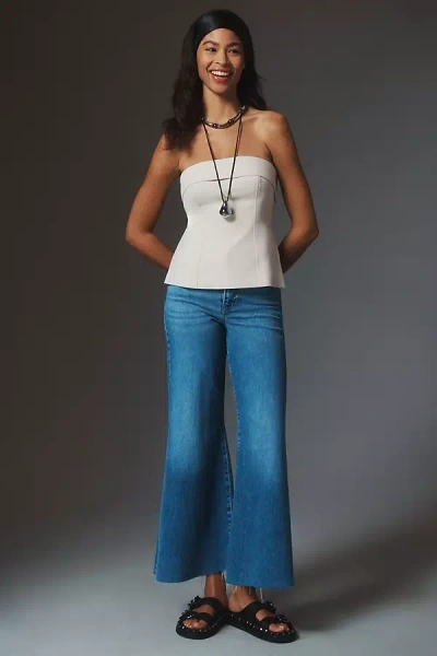 Frame Le Palazzo Crop High-rise Wide-leg Jeans In Blue