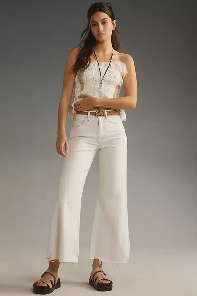 Frame Le Palazzo Crop High-rise Wide-leg Jeans In White