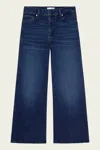 Frame Le Palazzo Crop Wide Leg Jeans In Blue